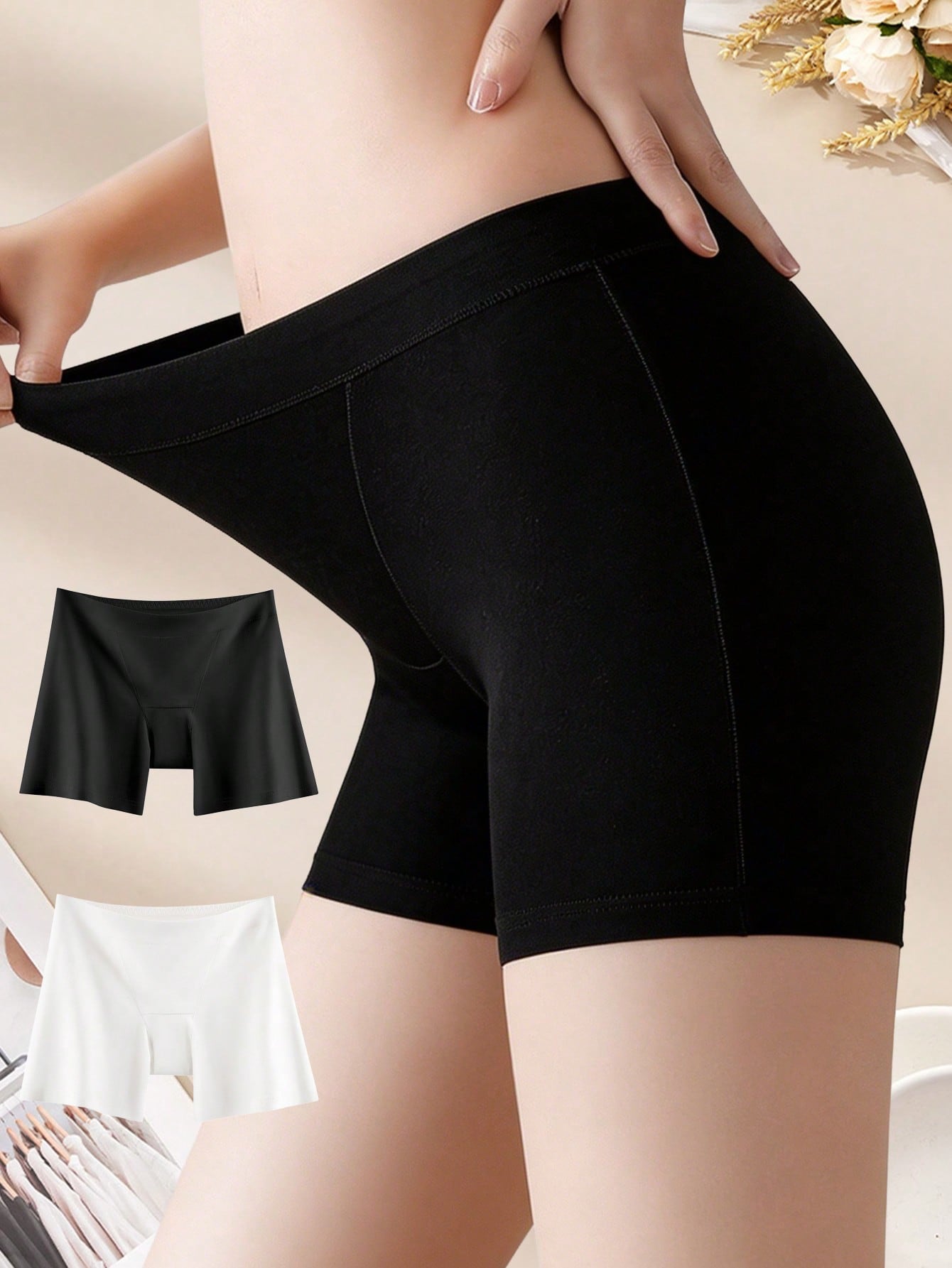 2PCS Cotton Safety Women's Sho - Boxer Brief Pack Cotton recension och pris