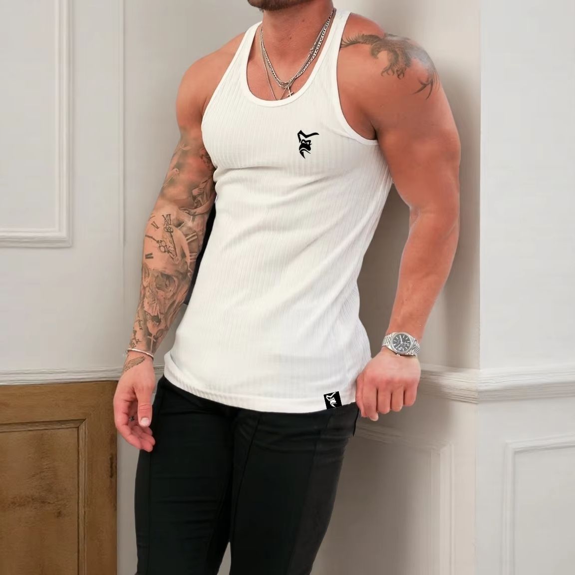 NEW Men's Quick Dry Running Ta - Sleeveless Undershirt recension och pris